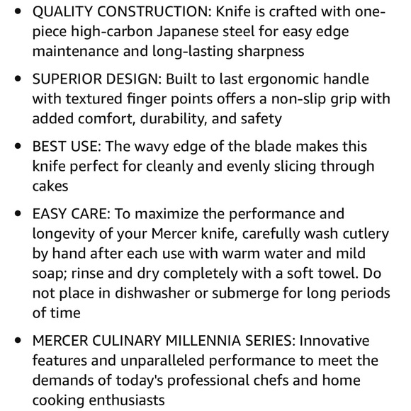 Mercer Culinary Millennia Black Handle 18” Wavy Edge Cake Slicer - Picture 10 of 12